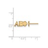 Black Bow Jewelry 14k Yellow Gold Plated Sterling Silver Alpha Epsilon Phi Greek Life Stud Earrings - 2 of 3