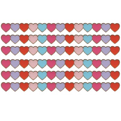 Teacher Created Resources® Home Sweet Classroom Hearts Die-Cut Border Trim, 35 Feet Per Pack, 6 Packs