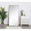 Elegant Lighting Modern Metal Frame Mirror, Rectangle 30", Brass Finish – Ideal for Vanity or Accent Wall - 2 of 4