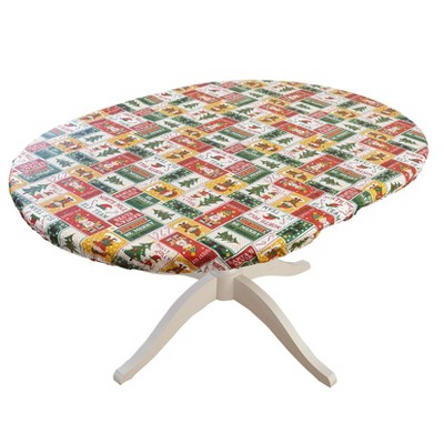 Lakeside Christmas Fitted Table Cover – Oval - Elf