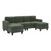 101" U-Shaped Sectional Sofas with Ottoman, Customizable L-Shaped Couch with Removable Cushions for Living Room - 3 of 4