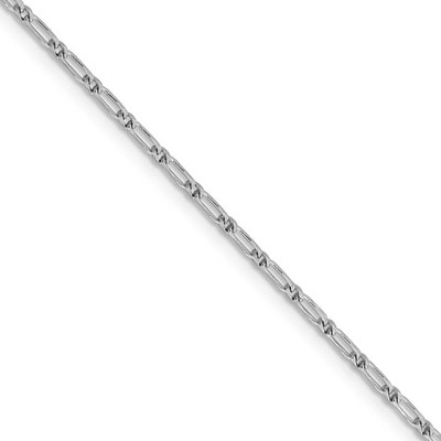 Black Bow Jewelry 1.6mm 14k White Gold Diamond Cut Fancy Franco Chain Necklace