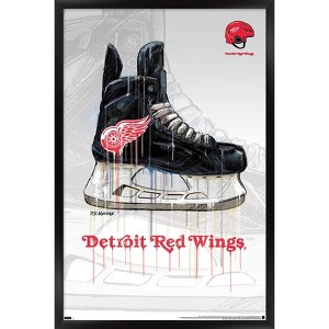 Trends International NHL Detroit Red Wings - Drip Skate 21 Framed Wall Poster Prints - 1 of 4