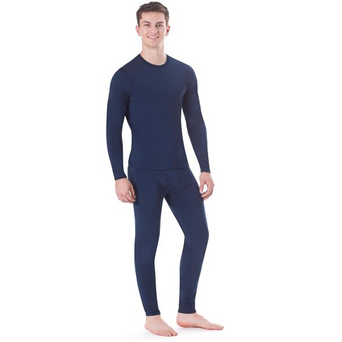 Rocky Thermal Underwear For Men Long Johns Fleece Lined Set Shirt Pants Base Layer navy 5x Large Target