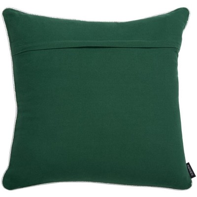 Green Velvet Christmas Tree Accent Pillow, 19" Square