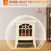 SEVOBAL Fireplace Insert Heater Mantel 3D Flame Fireplace Stove Bottom Air Outlet Fire Place Panoramic Fire Place Heater, Beige, 16"*11.75"*17.75" - 4 of 4