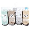 Hudson Baby Cotton Rich Newborn and Terry Socks, Neutral Woodland - 2 of 4