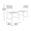 GDFStudio Lennox Modern Metal Dining Chairs with Faux Wood Seats (Set of 2) - 3 of 4