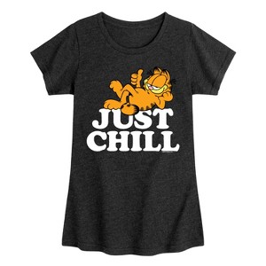 Girls' - Garfield - Just Chill Fitted Short Sleeve Graphic T-Shirt - 1 of 4