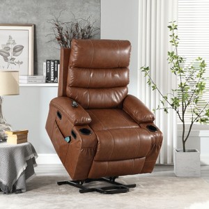 NicBex PU Leather Lift Recliner Chair for Elderly,Massage Chairs with Vibration Massage and Lumbar Heating,Reclining Chairs for Living Room - 1 of 4