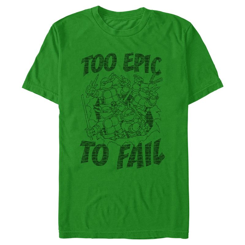 Men's Teenage Mutant Ninja Turtles Distressed Too Epic To Fail T-Shirt, 1 of 6