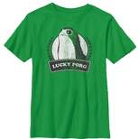 Boy's Star Wars The Last Jedi St. Patrick's Day Lucky Porg T-Shirt