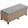 Modern Outdoor Sofa Set, L-Shaped Sofa With Extendable Side Tables, PE Wicker Sofa with Washable Covers and Cushions-Coolbibila - 3 of 4