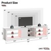 Bestier 80 inch TV Stand for TVs up to 85", High Gloss Entertainment Center with LED Lights & Storage Cabinet, Modern Fluted TV Console - 4 of 4