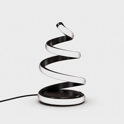 Infibrite 16" 12W Spiral Table Lamp: ETL Listed, Iron Body, 3-Way Dimming, Assembly Required