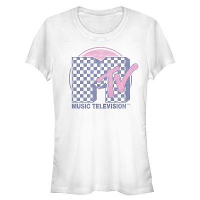 Junior's Mtv Checkerboard Logo T-shirt : Target