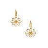 Junior Jewels Gold Over Brass Enamel Flower Drop Earrings - 3 of 3