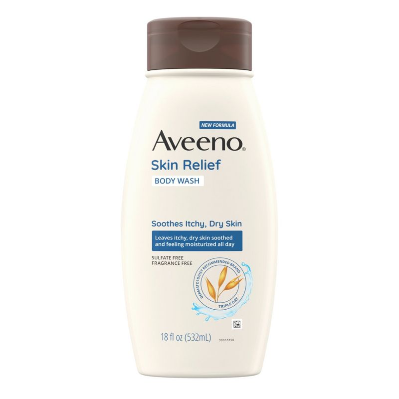 Aveeno Skin Relief Liquid Body Wash - Unscented - 12 oz., 1 Count, 1 of 4