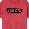 You Can Gym Culture Men's Red Heather Graphic Tee - 2 of 3