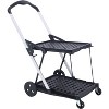 VYNXARIA Collapsible Utility Cart Multi Use Functional Collapsible Shopping Carts 2-Tier Collapsible Shopping Cart,Black - 2 of 4
