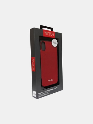 TUMI Coated Canvas Co-Mold Case for Apple iPhone X/Xs - Red