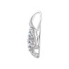 Pompeii3 5/8ct Two Stone Diamond Freeform Pendant 10k White Gold 5/8" Tall - 2 of 4