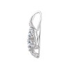 Pompeii3 5/8ct Two Stone Diamond Freeform Pendant 10k White Gold 5/8" Tall - image 2 of 3