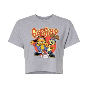 Women's - Garfield - Garfield And Odie Logo Cropped Graphic T-Shirt - 1 of 4