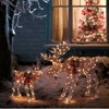 Slickblue 2pcs Lighted Christmas Moose Family, 4ft Outdoor Gold/Brown Reindeer Decorations with 200 LED Lights - 2 of 4