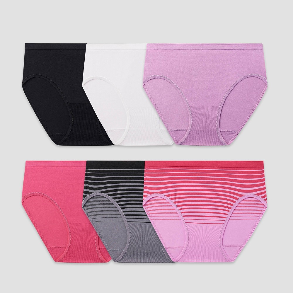 Fruit of the Loom Women's 6pk 360 Stretch Seamless Hi-Cut Underwear - colors may vary, One Color