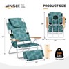 Karl Home Green Aluminum Folding Beach Chair(Set of 1) - 3 of 4