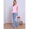 INSPIRE CHIC Women's Summer Square Neck Gingham Cap Sleeve Blouses - 4 of 4