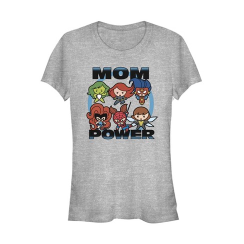 Marvel Junior's Mother's Day Kawaii Power T-Shirt Gray