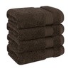 American Soft Linen 100% Cotton Turkish Premium Quality 4 Piece Washcloth Set, 13x13 inches Washcloth Hand Face Towels for Bathroom and Kitchen Washrags - 3 of 4