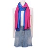 INSPIRE CHIC Women's Gradient Color Satin Colorful Lightweight Soft Scarves 1Pc - 2 of 4