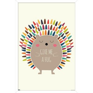 Trends International Andy Westface - Porcupine Give Me A Hug Framed Wall Poster Prints - 1 of 4
