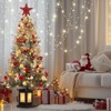 4.5 FT Prelit Premium Snow Flocked Artificial Christmas Tree with 8 Mode Warm White LED,Yard,Home,Office,Outdoor,Indoor, 2PCS - 2 of 4
