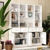 Famapy Wood 4-Doors Display Cabinet with Adjustable Shelves and 4 Drawers - 4 of 4