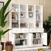 Famapy Wood 4-Doors Display Cabinet with Adjustable Shelves and 4 Drawers - image 4 of 4