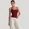 Anna-Kaci Active Women's Fitted Square Neck Tank Top with Built-In Bra and Racerback Design for Active and Casual Comfort - 2 of 4