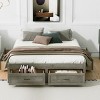 1 Piece Storage Bed Frame, MDF Wood Platform with 6 Drawers, No Headboard Organizer Base for Bedroom - Baofuwish - 2 of 4