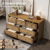 7 Drawer Dresser for Bedroom, 47"W Wooden Chest of Drawers with Metal Handles, Large Dresser TV Stand, Clothes Storage Organizer for Bedroom - 3 of 4