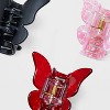 Butterfly Hair Claw Clip Set 4pc- Wild Fable™ White/Black/Red: Plastic Solid Hair Accessory - 3 of 3