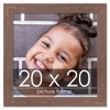 PosterPalooza | Square Shabby Chic Brown Picture Frame - UV Acrylic, Foam Board Backing, Hanging Hardware - 2 of 4