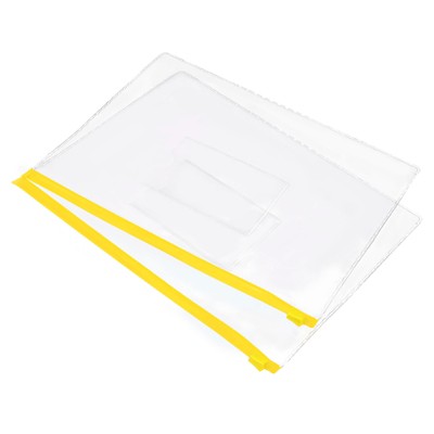 Unique Bargains A5 Size PVC Waterproof Home Office Travel Zip Envelope File Bags 20 Pcs