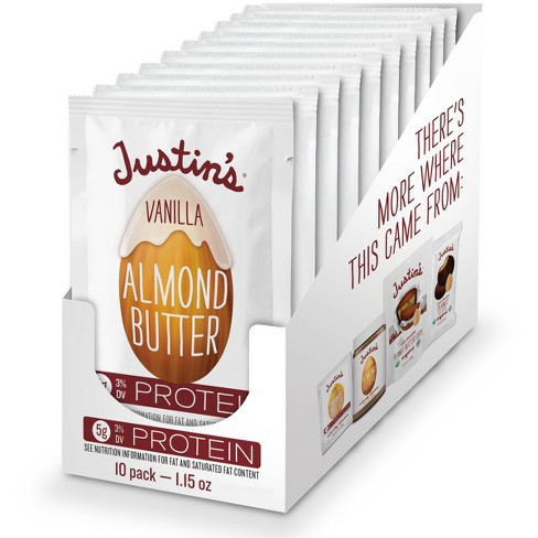 Justin's Vanilla Almond Butter Squeeze - 1.15oz / 10ct : Target