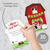 Big Dot of Happiness Farm Animals - Barn Wish Card Barnyard Baby Shower Activities - Shaped Advice Cards Game - Set of 20 - 2 of 4