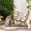 Sapphtopaz Outdoor Dining Chairs Set of 2 Rattan Patio Dining Chairs with Modern Geometric Cross Base for Yard, Balcony - 4 of 4