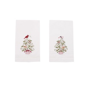 C&F Home Christmas Tree w/ Red Garden Cardinal Guest Towel Kitchen Bathroom Decor Decoration - 1 of 1