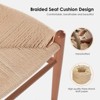 Sapphtopaz 1PC Wishbone Bar Stools with Rattan Weave Seat Counter Height Bar Stools with Armrest & Backrest Dining Chairs for Kitchen Island - 2 of 4